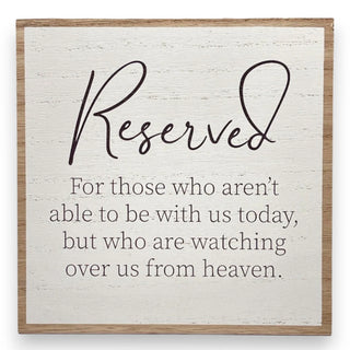 Memorial Plaque - Reserved