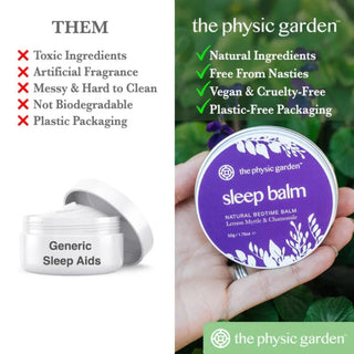 The Physic garden Sleep Balm - Lemon Myrtle & Chamomile 50g