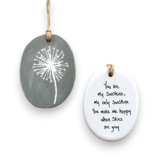 East Of India Sgraffito Hanger – You Are My Sunshine