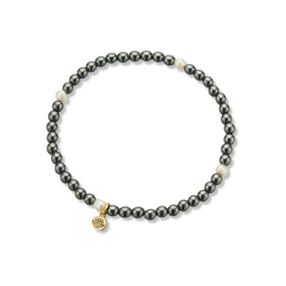 Palas Prosperity Gem Bracelet - Strength - Hematite & Pearl